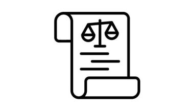 Resmi kanun uyarısının iyi hazırlanmış ana hatlı simgesi