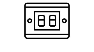 Elektrik duvarı anahtarlarının kompakt doğrusal animasyon simgesi