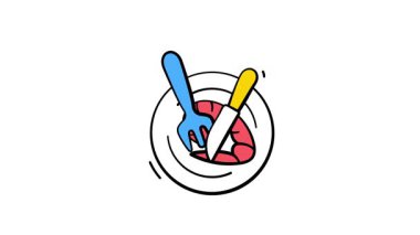 Burada modern bir karides yemeğinin canlandırılmış simgesi var, birinci sınıf animasyon vektörü.