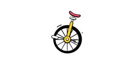 Tek tekerlekli bisiklet denge, yetenek ve sirk gösterilerini temsil eder.