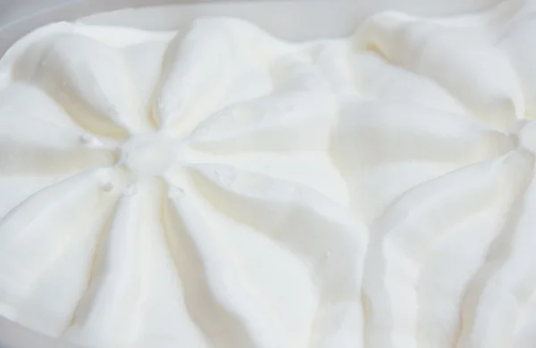 Vanília fagylalttal makró részletes textúra — Stock Fotó