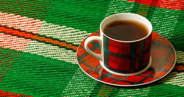 Tazza di tè sulla coperta — Foto Stock