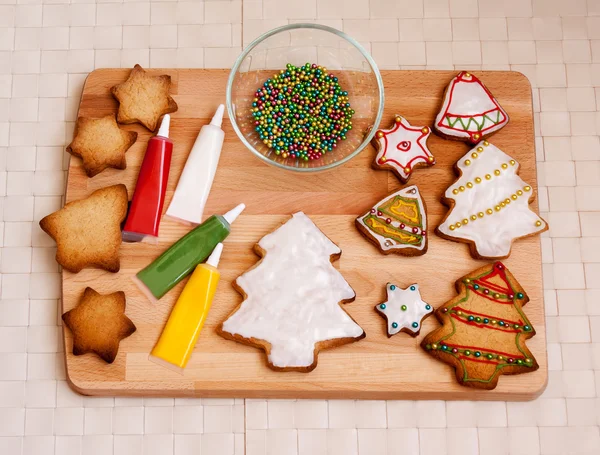 Preparing christmas cookies — Stock Photo, Image