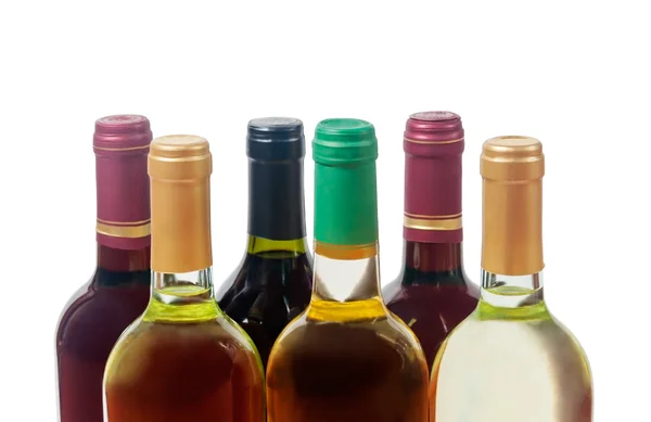 Wine bottles isolated on white — Stock Photo, Image