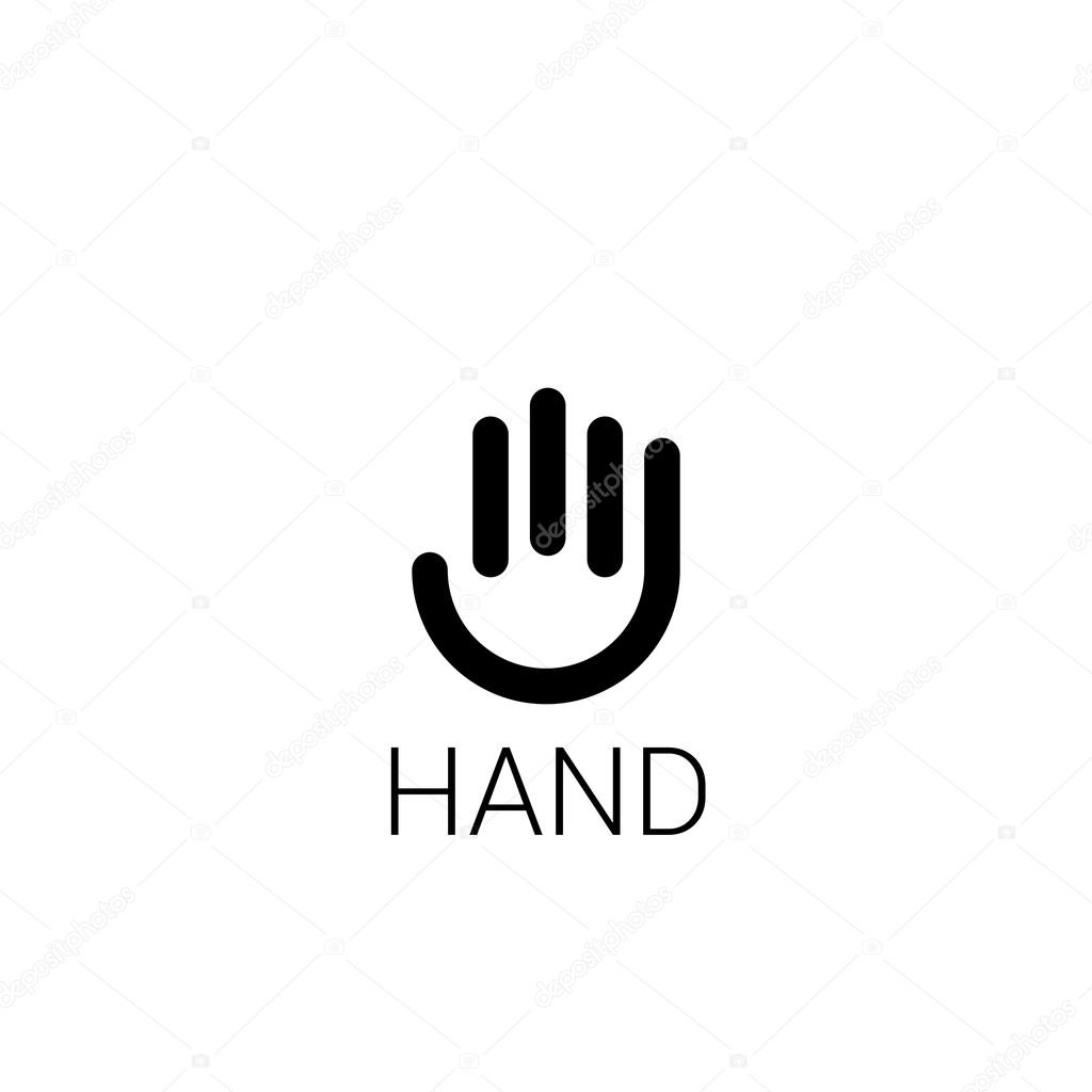 Hand stylized line logo