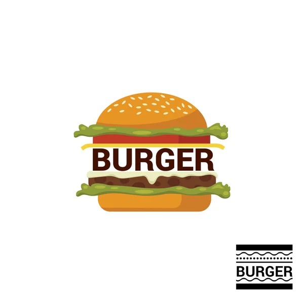 Burger Dükkanı simgesi logo tasarım