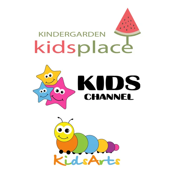 Modèle de logo vectoriel de lieux pour enfants — Image vectorielle