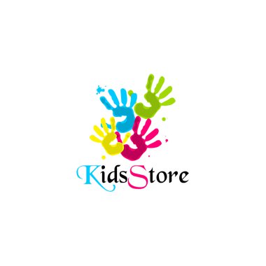 Renkli el yazdırın. Dört renk. Kindsstore