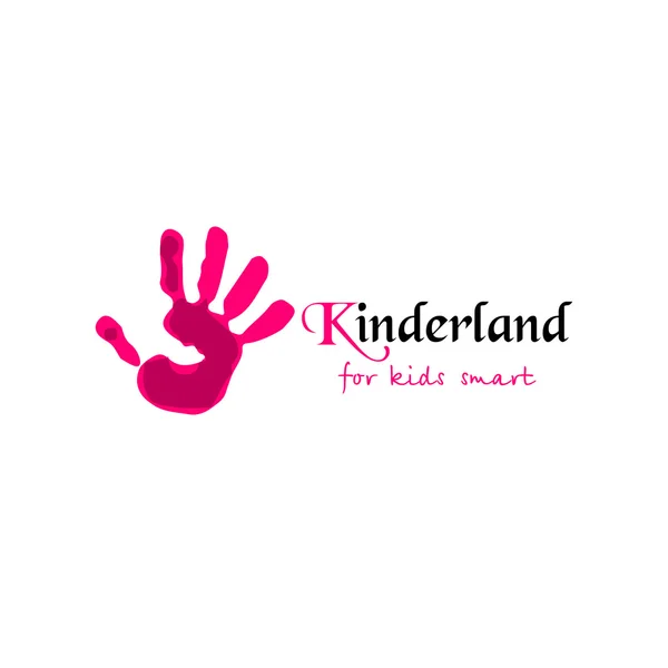 Renkli el baskı. Kinderland