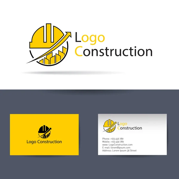 Construcción del logotipo. Plantilla de logotipo vectorial — Vector de stock