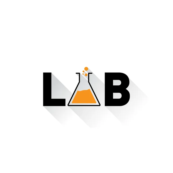 Logo del laboratorio químico. Letra A como bombillas de vidrio — Archivo Imágenes Vectoriales