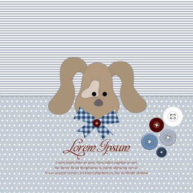 Tebrik kartı ile tatlı köpek