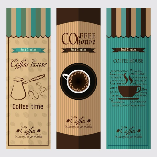 Collezione di elementi di design del caffè — Vettoriale Stock