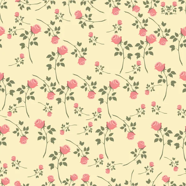 Magnifique motif rose vintage — Image vectorielle