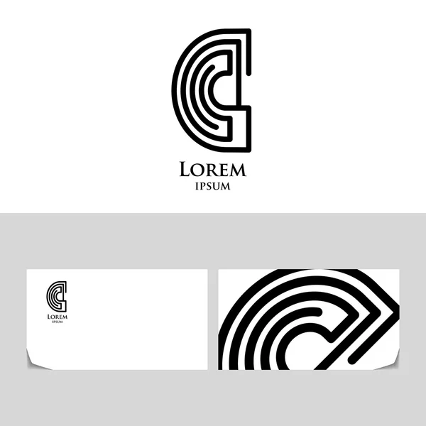 Soyut c harfi Şekil labirentte