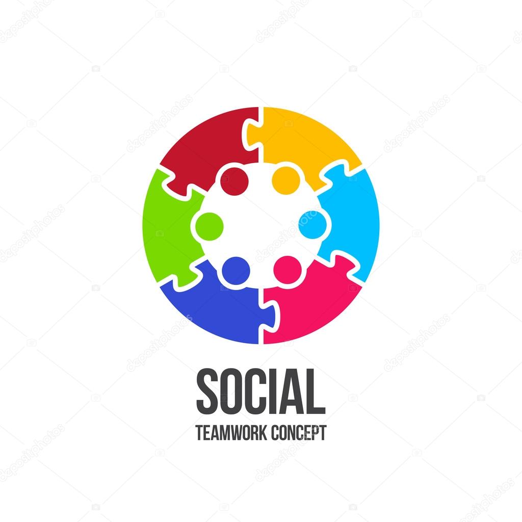 Social Teamwork concept