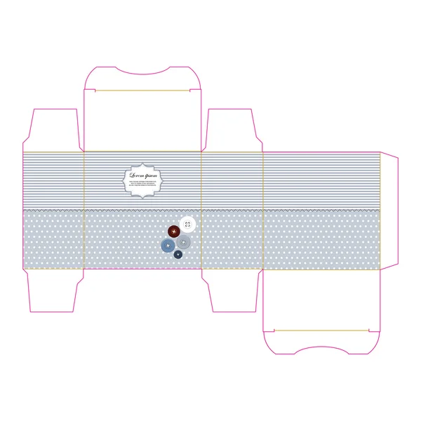 Dekoratif stilize hediye kutusu vektör şablonu