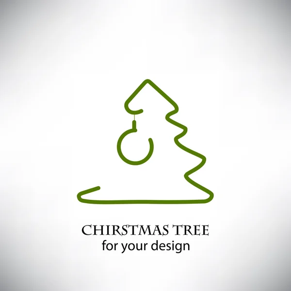 Arbre de Noël pour votre conception — Image vectorielle