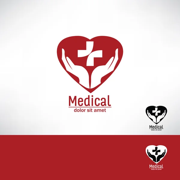 Kalp iyi bak. Vektör simgesi