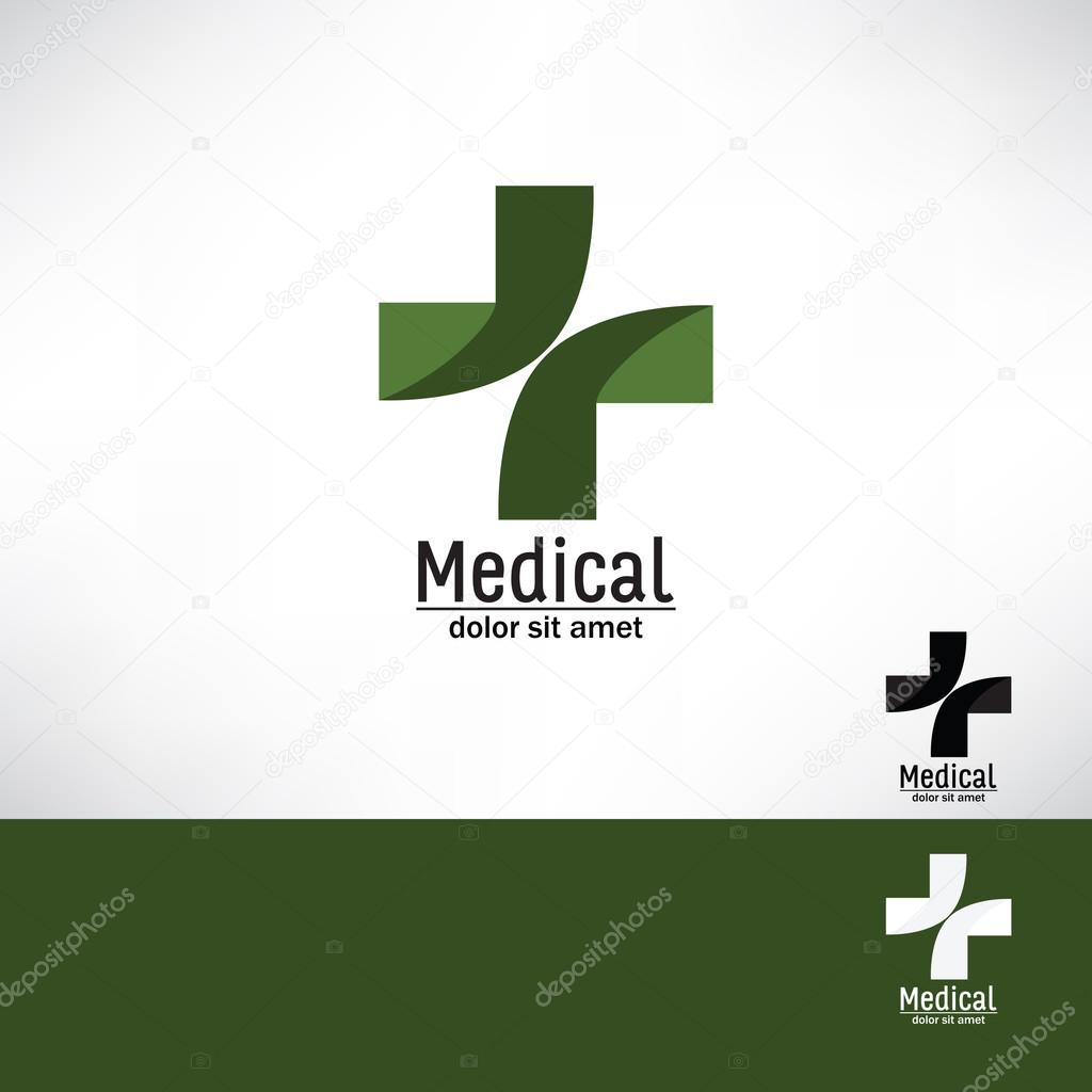 Medical pharmacy cross logo design template Medic cross icon. Vector identity Editable