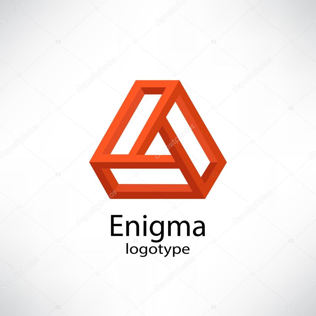 Abstract tech logo. Impossible shapes. Vector illustration