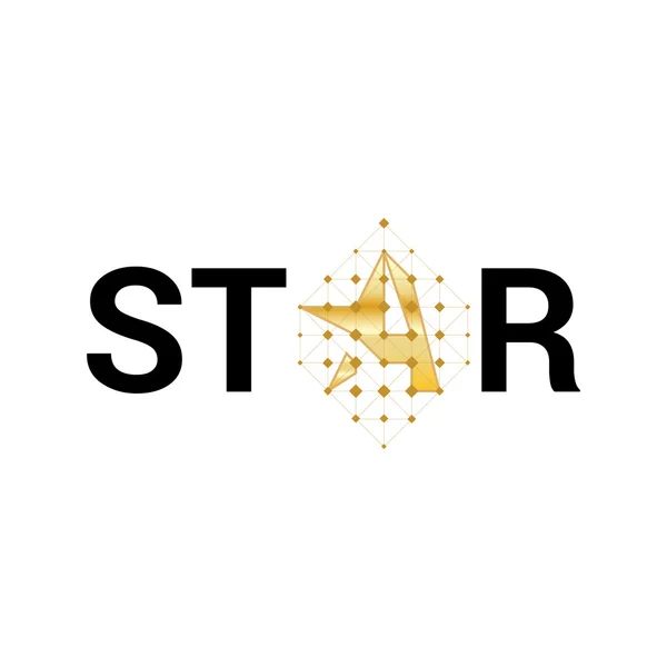Logo yıldız. Logo harf A şekil Star