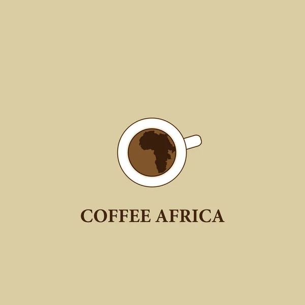 Café África. Símbolo café África — Vector de stock