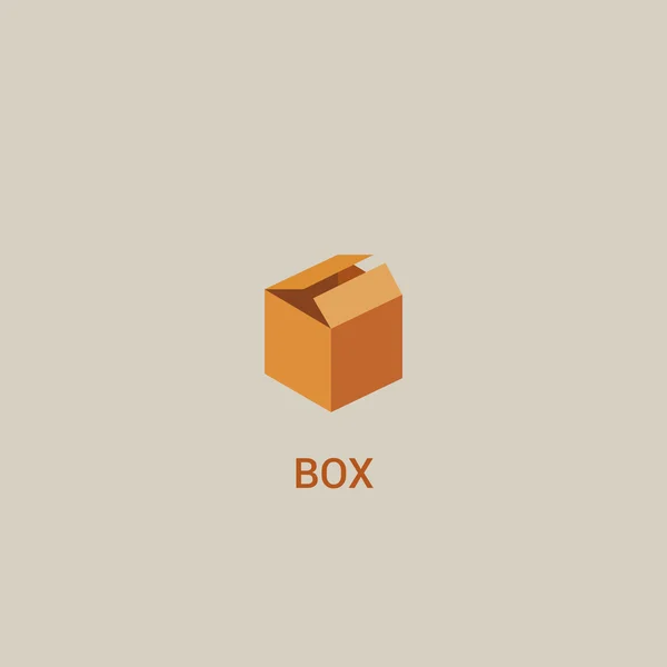 Logo orange Box. geometrisches Logo. Firmenlogo. Vektorlogo-Symbol — Stockvektor