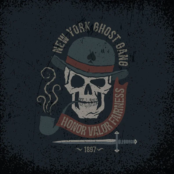 Logo Gangster Grunge — Archivo Imágenes Vectoriales