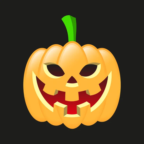 Zucca di Halloween sorridente — Vettoriale Stock