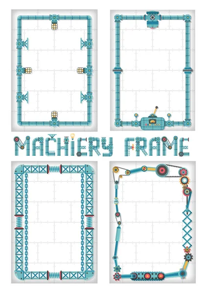 El marco vertical en el estilo de steampunk — Archivo Imágenes Vectoriales