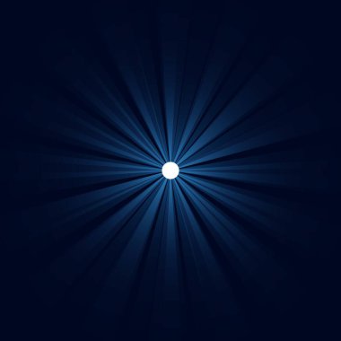 Üst uzaya giden soyut mavi radyal uzay tüneli