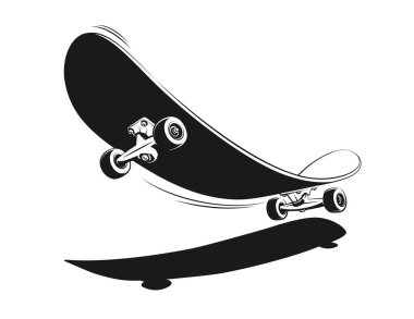 Eski tarz baskılı kaykay. Pul biçiminde 3B Paten.