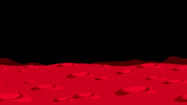 Marte paisaje con cráteres — Vídeos de Stock