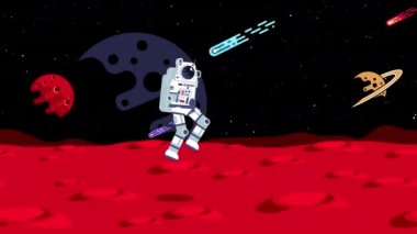 Mars yüzeyinde astronot yürüyüşü