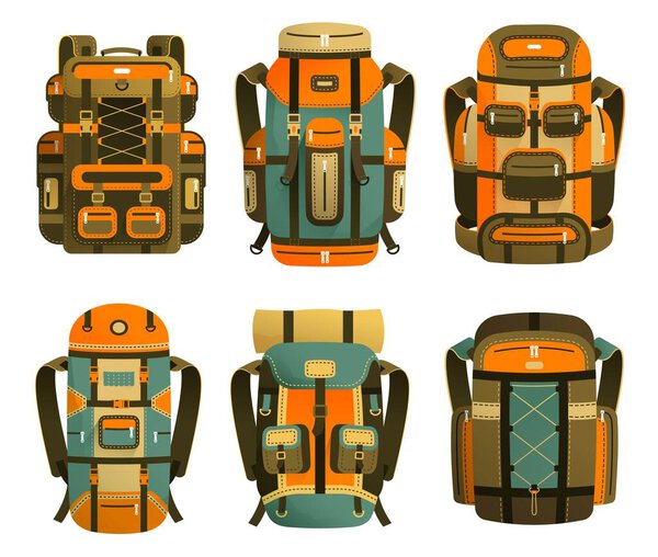 Camping backpack set - different design options