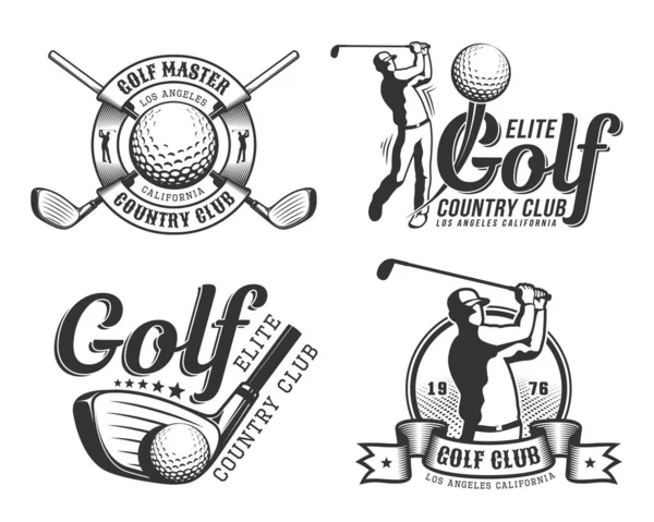 有高尔夫球手的高尔夫标志 — 图库矢量图片
