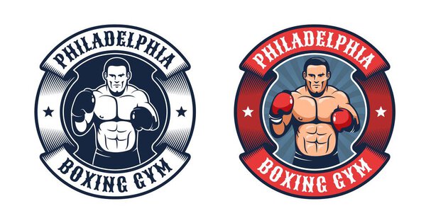 Винтажный боксерский значок