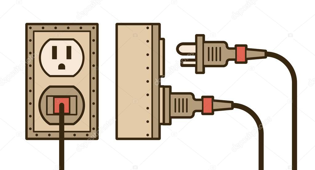 Power plug into socket - turn on and off.