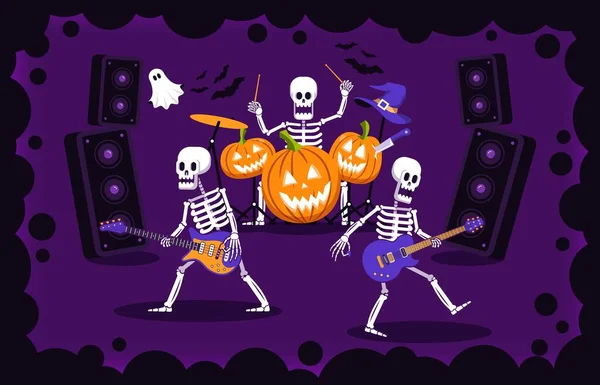 Halloween rock fél — Stock Vector