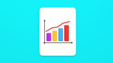 Animasyon 3 boyutlu bilgi grafikleri. Soyut analizler