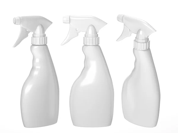 Blank spray bottle packaging set with clipping path — Stock Photo, Image