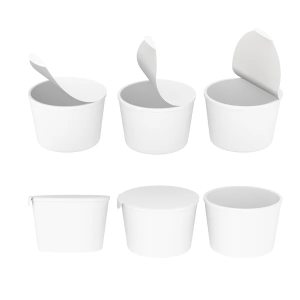 General white blank label food cup with foil lid, clipping pa — Stock Image General white blank label food cup with foil lid, clipping pa Royalty Free Stock Images