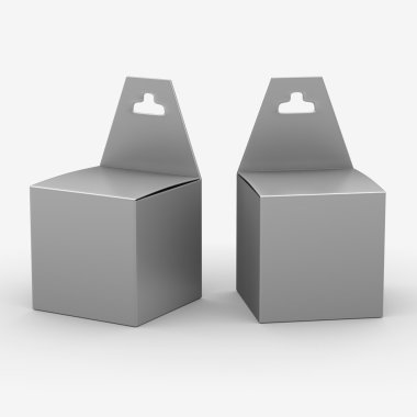 Gümüş kağıt kutu ambalaj askı, dahil kırpma yolu ile