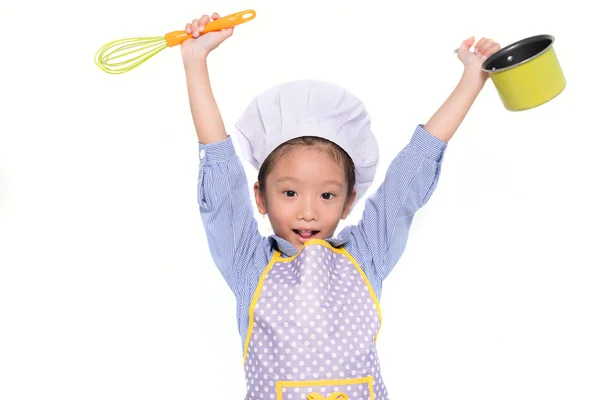 Niña cocinando — Foto de Stock