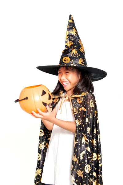 Menina em vestido de Halloween — Fotografia de Stock