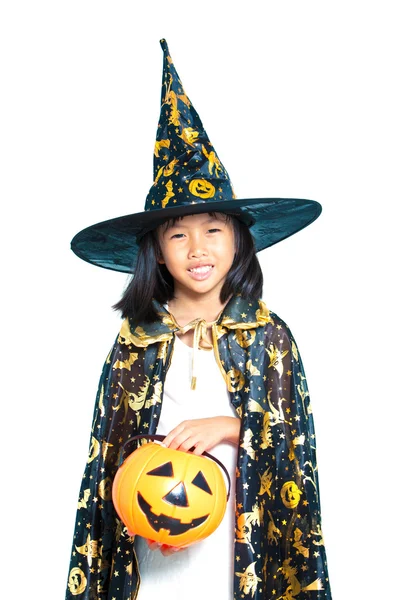 Menina em vestido de Halloween — Fotografia de Stock