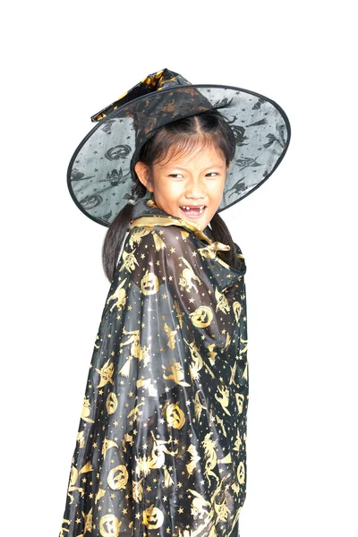 Menina em vestido de Halloween — Fotografia de Stock