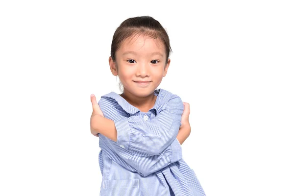 Little asian girl posing lovely and happy with isolate background — Stock Photo, Image