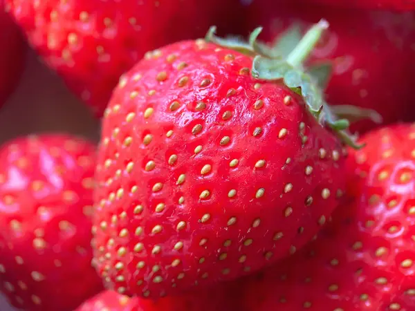 Close-up of a large number of strawberries. Natural background.